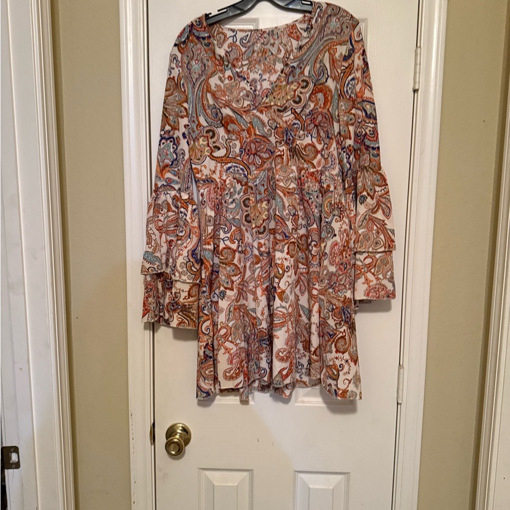 Vibrant Paisley Flare Dress